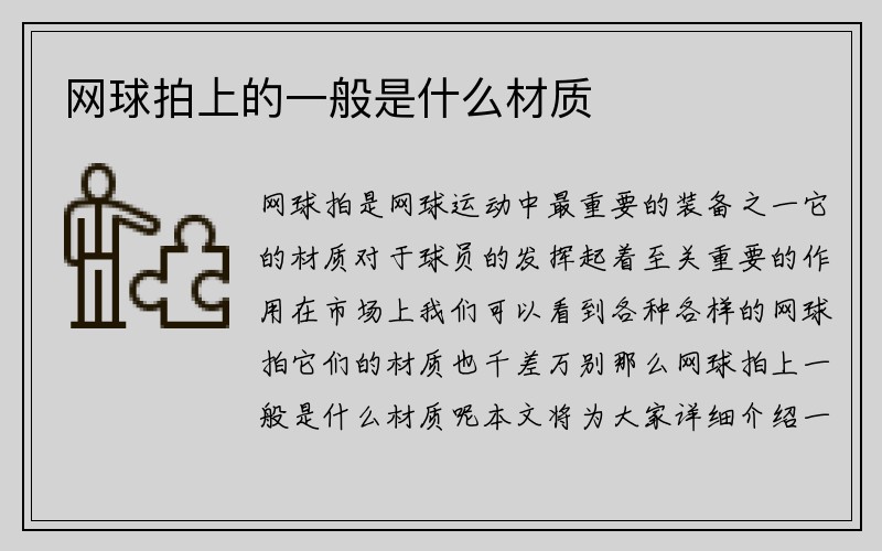 网球拍上的一般是什么材质