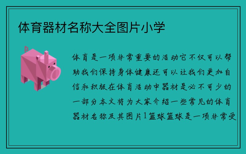 体育器材名称大全图片小学