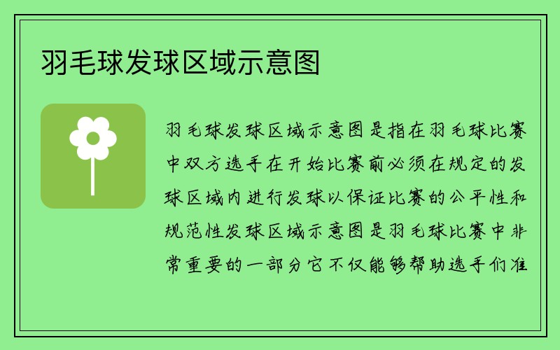 羽毛球发球区域示意图